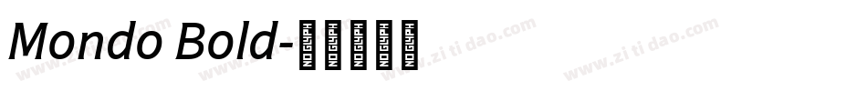 Mondo Bold字体转换